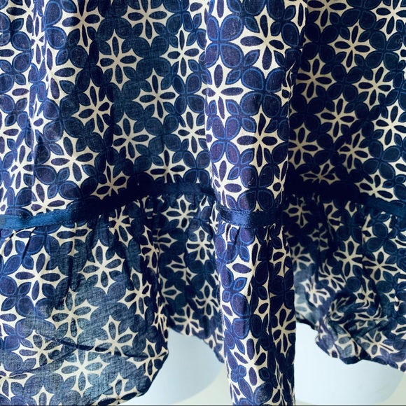 AMERICAN 🦅 OUTFITTERS boho purple and beige cotton top size 6 - Picture 9 of 11